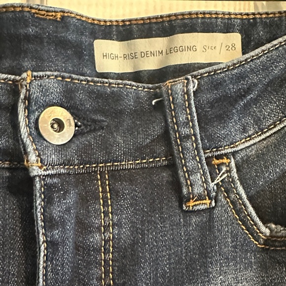 Anthropologie Pilcro High Rise Denim Leggings Casual Women’s 28 Classic - Picture 4 of 11